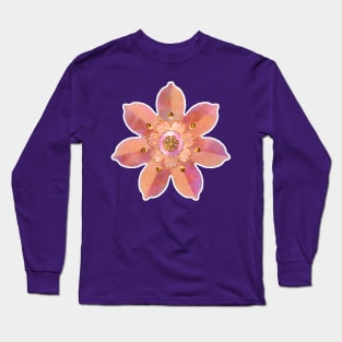 watercolor painted flower Long Sleeve T-Shirt